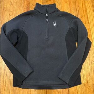 Spyder Black Textured Zip-Up Jacket Size S